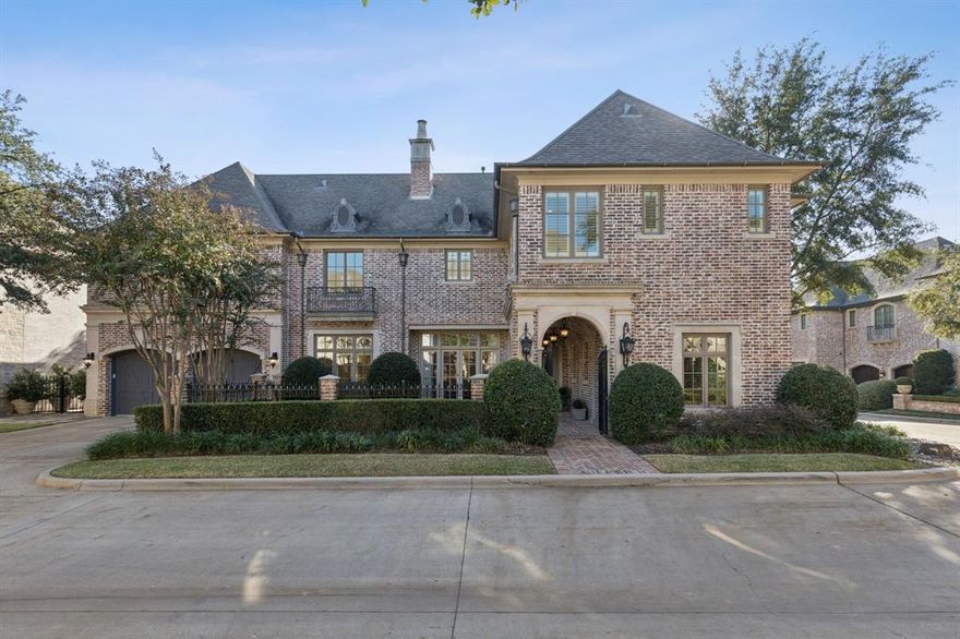 This beautiful French Provincial luxury home is situated on a corner lot in the highly desired gated enclave of Bretton Woods in Bluffview. The community of Bretton Woods shares a beautiful 4-acre private park along Bachman Creek, featuring a spring-fed pond, mature trees, a walking path, and a gazebo. The home itself features three bedrooms, three and a half baths, an office, a den, a bonus area, and possibly the largest primary bedroom closet you’ve ever seen. There are so many features of this home that make it exceptional, including high ceilings, natural light, elegant molding throughout, a gourmet kitchen featuring Wolf and Sub-Zero appliances, a wet bar, a generator, and is elevator-ready. The stunning exterior is breathtaking with red brick accented by French arches and cast stone. In front, there is a large courtyard for entertaining, along with wraparound patios on the side and rear of the property. This one-owner home is ideal for buyers seeking an upscale part of town, with every convenience at your fingertips. 2 Bretton Creek Court is not only custom luxury, but it also allows buyers a secure gated lock-and-leave lifestyle.