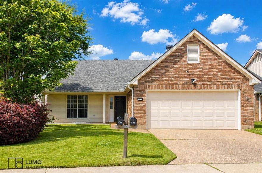 Move in ready two bedrooms two bathrooms single family house. Wheelchair accessible to all rooms, bathrooms and go in from garage to the house. New electric range, smooth cook top, new quartz kitchen counter top.  Roof has been replaced in 2021. Freshly painted through out whole house. 
No carpet. Cover patio. New fence. Gated community, HOA covers water, sewer and trash. Front yard care.  Refrigerator, washer and dryer are included.