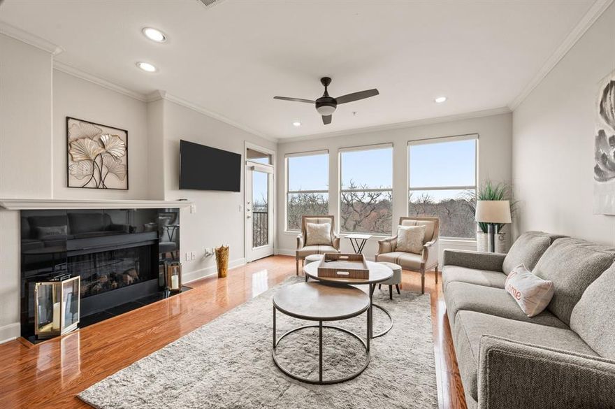 Enjoy lakefront living at its finest in this beautiful 3-bedroom, 2-bath condominium at Water’s Edge on Lewisville Lake. Light and bright throughout, this inviting home features an open-concept layout with wood flooring in the living, dining, and kitchen areas, and granite countertops in the kitchen—perfect for both everyday living and entertaining. Step out onto your private balcony and take in peaceful lake views, complete with automatic shades for added comfort and convenience. Additional automatic shades inside the home provide both privacy and ease of use. The spacious primary suite and well-appointed secondary bedrooms offer comfort and flexibility for guests, family, or a home office. Recent updates include a new AC system installed in 2025, offering peace of mind for years to come. Convenience is key with two prime covered parking spaces located near the elevator. Residents enjoy resort-style amenities including a community clubhouse, pool and spa, and fitness center. Ideally situated with easy access to Denton, Grapevine, Dallas, and Frisco, and just a short drive to DFW Airport, this home offers the perfect blend of relaxation and accessibility. Don’t miss your chance to experience lakeside living at Water’s Edge!