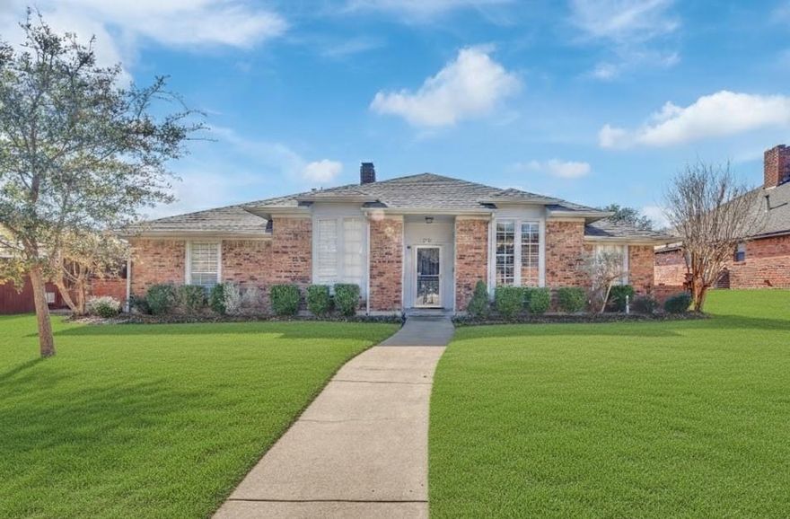 Tucked into the heart of highly sought-after West Plano with exemplary schools, this warm and welcoming home offers the perfect blend of comfort, charm, and everyday functionality. From the moment you step inside, you’ll feel the inviting atmosphere created by natural light, thoughtful spaces, and a layout designed for living well.

The main living area is the true heart of the home, where a cozy brick fireplace and vaulted ceiling create an airy yet intimate setting — perfect for quiet evenings, holiday gatherings, or simply relaxing at the end of the day. Just beyond, the formal dining room sets the stage for celebrations, shared meals, and memorable conversations.

The kitchen flows beautifully into the living spaces and breakfast area, where a charming coffee bar, granite countertops, and generous workspace make mornings feel effortless and weekends feel relaxed. Whether cooking, entertaining, or simply enjoying a cup of coffee, this space naturally brings everyone together.

A second living area offers endless possibilities — a playroom filled with laughter, a media room for movie nights, a home office, or a cozy retreat for hobbies and downtime.

The spacious primary suite serves as a peaceful sanctuary, featuring an atrium-style bath, dual sinks, and ample closet space designed to make everyday routines feel comfortable and organized. Secondary bedrooms are bright and welcoming, with a shared hall bath offering dual sinks and plenty of storage.

Step outside to your private backyard oasis, where the covered patio and privacy fence create a perfect setting for morning coffee, evening conversations, weekend barbecues, and quiet moments under the Texas sky.

You’ll find the perfect balance of comfort, warmth, and functionality — a home designed for living, gathering, and making memories for years to come. Don't miss it!