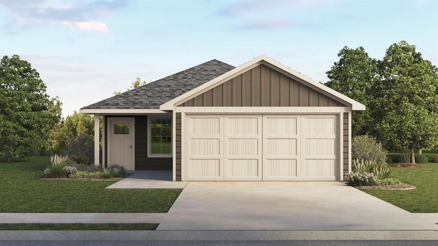 Experience the perfect fusion of comfort and functionality with this thoughtfully designed home. The custom, architecturally designed exterior, adorned with divided light windows and a front-facing garage with decorative hardware, presents a welcoming facade. A covered front porch leads to a raised panel fiberglass insulated door, offering a warm invitation inside.

Upon entry, a spacious foyer seamlessly transitions into the home's inviting living spaces. The kitchen, a hub of activity, features 30” cabinets with hidden hinges, granite or quartz countertops, and stainless-steel appliances, ensuring both style and practicality. A built-in sink, dishwasher, and ample pantry space cater to everyday needs.

The primary bedroom, a serene sanctuary, boasts an adjoining bathroom designed for effortless mornings. An elongated vanity with a sink and non-framed mirror, along with a walk-in shower and closet, provides ample space and comfort. Laminate wood plank flooring in the living areas and soft ½” carpet in the bedrooms create a cozy and comfortable atmosphere. 

This home is further enhanced by a user-friendly smart home system and an innovative tech package, offering modern convenience and seamless connectivity. The combination of its well-designed layout and contemporary features makes it an ideal choice for comfortable living.