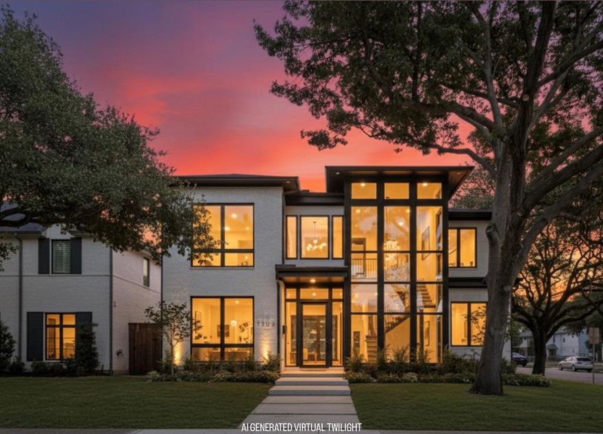 New Construction Home by renowned luxury home builder Motley Homes that sets a new standard for modern elegance, perfectly positioned on a distinguished corner lot in one of Dallas’ premier neighborhoods. This architectural showpiece blends timeless design with contemporary sophistication, offering an exceptional living experience.
From the moment you step inside, you're welcomed by a dramatic floating staircase with sleek, transparent railings—a bold design element that sets the tone for what lies ahead. The open-concept layout flows effortlessly through expansive living and entertaining spaces, each finished with a curated palette of refined, high-end materials. A dramatic glass-enclosed office, bespoke accent walls, and striking tilework throughout the home.
The gourmet kitchen and accompanying prep space are a culinary dream, boasting seamless countertops with sculpted edges and striking surfaces that combine beauty with functionality. Top-tier appliances are integrated with meticulous attention to detail, serving both performance and aesthetic excellence.
Lighting throughout the home has been thoughtfully selected to enhance every space, featuring rich textures like leather, glass, stone, and mixed metals. These elements create a warm, inviting atmosphere that complements the home’s clean lines and architectural depth.
Retreat to a tranquil primary suite that feels like a private sanctuary, where spa-inspired features and premium surfaces invite relaxation. 
This residence is the perfect blend of bold design and timeless elegance—crafted for those who value extraordinary quality and refined living.
Luxury lives here—welcome home!