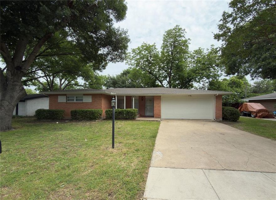 Welcome to 2008 Bradford!  Home is a spacious 3 bedroom, 2 bath, and 2 car garage located in East Arlington.  New roof installed April 2026!  Enjoy an open flowing floor plan and big backyard with shed.  No carpet!  Easy to clean LPV and beautiful granite in the kitchen.  Both bathrooms have brand new showers! Oversized custom sliding glass door brings in an abundance of natural light into the home.  A 4 ton AC system was installed in 2021.  Also no cast iron pipes!  All plumbing was replaced in 2016 using PEX and PVC.  Schedule your showing today!