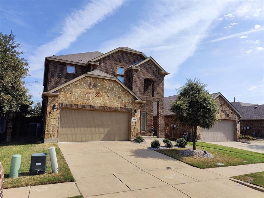 Charming 2 story home for rent in the city of McKinney and award-winning Prosper ISD. Great location, right next to the community pool, with the convenience like your own pool but without the burden of maintaining it.  Nested in a beautiful community at Virginia and Independence, 2 mins to US-380, 10 mins to TX-121 and Dallas Tollway.  This home offers 4 bedroom, master suite and a half bath downstairs,  1 en-suite bedroom and 2 other bedroom upstairs,  2-car garage, fireplace, open floor plan that kitchen opens to dining and family.  Upgrades include: Granite counter top, stainless steel appliances, 42-inch cabinet, 18 x18-in ceramic tile in entry family, kitchen, dining area, high-efficiency appliances AC system, save on daily utility bill. Nice size backyard, great for outdoor living and social entertaining.  A side-by-side fridge, washer and dryer are included in the lease.
