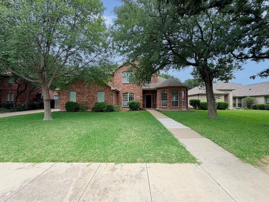Spacious and move-in ready 5-bed, 3-bath home in the desirable Castle Hill Estates of Burleson. This property offers an open layout with a bright living room featuring a gas-log fireplace and easy-to-maintain flooring. The kitchen includes ample counter space, great storage, and a comfortable dining nook that flows seamlessly into the living areas. The private downstairs primary suite features a garden tub, separate shower, double sinks, and a walk-in closet. Upstairs provides three generously sized bedrooms and a full bath.  There is an additional guest bedroom and bathroom, ideal for visitors on the first floor. Enjoy a fully fenced backyard with a patio and storage shed—ideal for pets, kids, or entertaining. Additional features include an attached two-car garage and interior laundry area. Conveniently located in Burleson ISD and close to shopping, restaurants, parks, and quick access to I-35W for easy commuting. This home offers comfort, space, and a fantastic location for anyone looking to lease in Burleson.