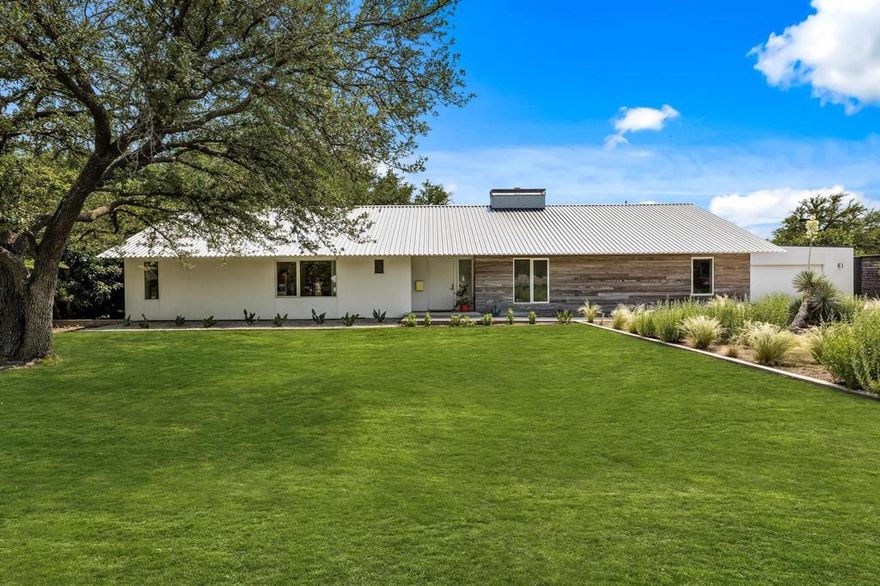 Explore and experience one of the most incredibly reimagined homes in Preston Hollow. Positioned on just under an acre, this modern home showcases the incredible architectural stylings of Josh Nimmo as well as the thoughtful design aesthetics of its owner, builder. Three living spaces, each with its own thoughtful purpose, invite both ease of living and great opportunities for entertaining. Two generous primary suites w ensuite baths, custom closets and space for comfort and retreat. Walls of commercial grade windows frame the private, resort like yard complete w mature oaks, native landscaping and an envy worthy pool. Kitchen includes commercial grade appliances, custom millwork and abundant storage. Secondary butlers kitchen includes additional refrigeration, ice maker and wine storage. Entertaining pavilion and outdoor living space w built in commercial grill offer vacation like backdrop. MULTIPLE OFFERS RECEIVED, BEST AND FINAL DUE JUNE 1, 3:00PM