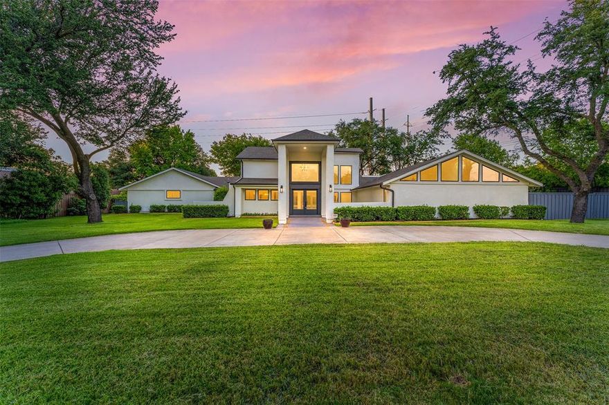 Prestigious Preston Hollow 2 story custom estate sitting on almost an acre. Offers functional, light & bright layout with multiple living areas, transitional modern interior with high ceilings & wood beam architecture. Carefully Remodeled. Spa like master retreat with soaking tub & frameless shower. New solid hardwood & polished marble floors. Renovated kitchen: quartz counter with waterfall edge, mosaic tile backsplash, modern cabinetry, stainless appliances, square undermount sink, double wall oven & Gas 6 burners cook top, New energy efficient windows thru out, 2 new Tran hvac system 2019, new 50 gal water heater, pool pump & filter replaced 2020, 30 yr new roof installed 2021, New circular driveway 2017, interior & exterior paint 2022 & 8' board on board wood fence. Private backyard oasis is complete w. your custom pool & 2 patios. Oversized 3 car garage w new epoxy floors & 48 Amp EV charger. Walking distance to Northaven trail connecting I75 to I35.