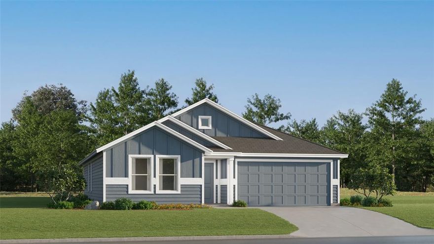This new single-story home offers a low-maintenance layout designed for modern lifestyles. Two secondary bedrooms are located off the foyer, surrounding a full bathroom. An open-concept floorplan blends the kitchen, dining room and family room for seamless everyday transitions and multitasking. A luxurious owner’s suite is nestled into a private corner, complete with an en-suite bathroom and walk-in closet.