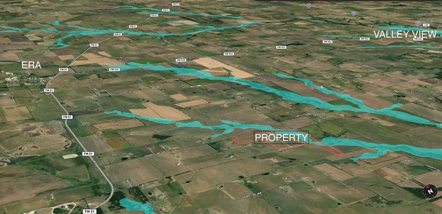 100% OF MINERAL RIGHTS AVAILABLE on this 115+- acre Cooke County ranch with road frontage on multiple roads.  Currently ag exempt and leased for cattle and farming operations.   Little Duck Creek frontage through out the east side of the property as well as three stock ponds, provides a lot of water for cattle.  Excellent grass that has been well managed for many years.  Excellent views in multiple directions with 70' of rolling elevation change through the property.  Electricity, including three phase,  available on multiple sides of the property.  Water well needed for residential use with water wells in the area ranging from 220' to 500' deep to reach the pristine Trinity Aquifer.OVER 4,000' of county road frontage on CR 366 & CR 336.Electric lines on 3 sides of the property.  No water lines in the area. Rolling terrain, with elevations from 800' to 870' above sea level.  Slidell-San Saba complex & Purves Clay Loam soils. Farming Lease expires Aug 1, 2025.