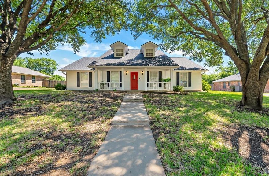 Don't overlook this delightful North Waco residence! Instantly captivating with its classic Southern charm, flanked by two majestic oak trees, this home exudes timeless appeal. Step inside to the main living area, where a cozy wood-burning brick fireplace sets the scene. With two doors opening onto the backyard and ample space for your largest furniture pieces, this room is both inviting and practical.

The recently renovated kitchen is a chef's dream, boasting stainless steel appliances, a convenient breakfast bar, sleek Brazilian quartzite countertops & Backsplashes, a stylish solid surface island cooktop with a vent hood, and custom cabinets. Adjacent to the kitchen, the well-lit breakfast nook features built-in cabinets leading to the formal dining room. With its two sets of elegant French doors, this versatile space could easily serve as an office or study.

For added convenience, a separate laundry room sits just off the garage. The primary bedroom, located at the rear of the home, offers a retreat-like atmosphere. The primary bath is adorned with dual vanities, a cozy sitting area, his & her closets, and updated lighting and fixtures.

Upstairs, a versatile bonus area awaits, ideal for a mother-in-law suite, game room, or hobby space. Outside, the extended patio, complete with a recent metal awning, provides the perfect setting for outdoor entertaining.

The oversized fenced backyard boasts a Morgan building for additional storage, a separate dog run, and ample space for a potential future pool. Parking is a breeze with both a two-car garage and a metal carport, ensuring plenty of space for multiple vehicles.

Updates include a recent 50-year roof and screened gutters, both installed in 2022. Don't miss out on the opportunity to make this charming North Waco home your own!

China Spring Schools.