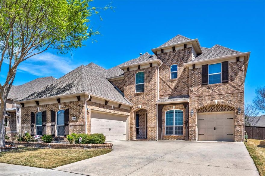 Stunning 5-bedroom,4.5 bath, 3car garage home in Frisco's prestigious the gated & guarded master-planned community of Richwoods in the exemplary Frisco ISD. The community offers fantastic amenities including club house, fitness center, pool, dog park, playgrounds, soccer fields, baseball and basketball practice areas and pavillion for gatherings. Master downstairs with custom ceiling treatment, spa-like ensuite bath with dual vanities, soaking tub, separate shower, and a spacious walk-in closet, plus additional guest bedroom with full bath also downstairs. The gourmet kitchen is a chef’s dream with gas cook top, oversized island with seating, built-in stainless steel appliances, and ample storage. The bright breakfast nook, creates the perfect space for casual dining, while the formal dining room sets the stage for memorable gatherings. Curved staircase leads to game room and media room. Three bedrooms, two and half bathrooms upstairs. Refrigerator and washer dryer included. Very close to the shopping complexes and highway.