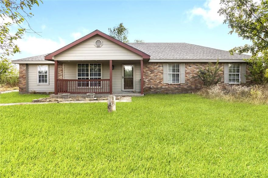 Charming countryside retreat just minutes from town. Discover this stunning brick residence on 5 serene acres. Boasting 3 bedrooms, 2 baths, 
and  1 garage converted and can be used for an office, game room, or study room. Lush, flat pastures ideal for livestock. 
Swift access to Greenville, Dallas, McKinney, and Sulphur Springs. Potential to subdivide the land. No known restrictions