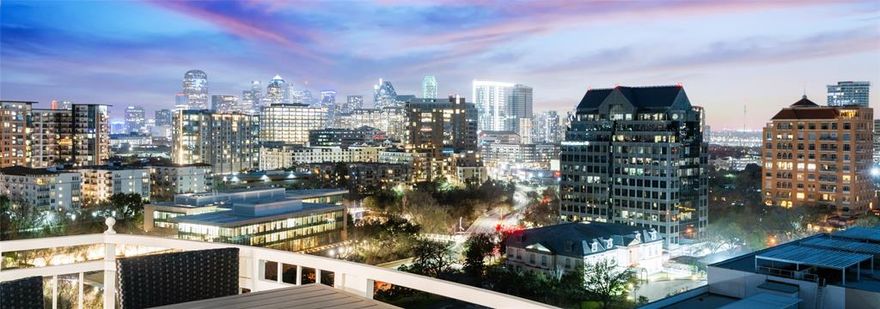 Stunning 2-bed, 2-bath condo on the 14th floor in the heart of Turtle Creek, offering unobstructed Downtown Dallas views and abundant natural light from expansive balcony doors. This home features an open floor plan ideal for entertaining, a kitchen with stainless steel appliances, two spacious bedrooms with multiple step-in closets, updated bathrooms, and a freshly painted living area. Two covered garage parking spaces are also included, along with 24.7 security and a full-service concierge. The Renaissance on Turtle Creek delivers an upscale living experience with resort-style amenities, including two pools, cabanas, fire pits, grilling areas, two fitness centers with saunas, and a dedicated pet area. Conference rooms and business centers cater perfectly to hybrid and remote professionals. Just minutes away from the Katy Trail, Turtle Creek Park, and premier shopping and dining. This residence sits in one of Dallas’ most sought-after neighborhoods. Home warranty included.