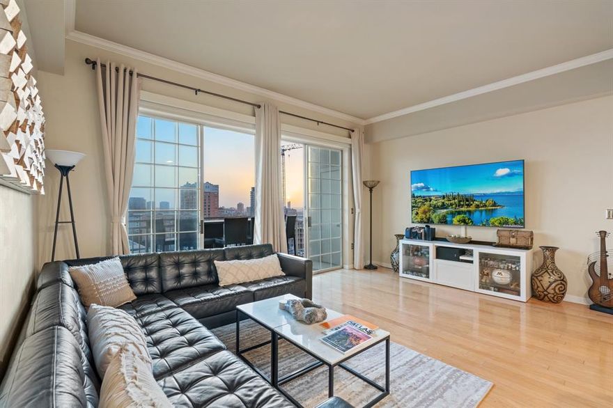 Stunning 2-bed, 2-bath condo on the 14th floor in the heart of Turtle Creek, offering unobstructed Downtown Dallas views and abundant natural light from expansive balcony doors. This home features an open floor plan ideal for entertaining, a kitchen with stainless steel appliances, two spacious bedrooms with multiple step-in closets, updated bathrooms, and a freshly painted living area. Two covered garage parking spaces are also included, along with 24.7 security and a full-service concierge. The Renaissance on Turtle Creek delivers an upscale living experience with resort-style amenities, including two pools, cabanas, fire pits, grilling areas, two fitness centers with saunas, and a dedicated pet area. Conference rooms and business centers cater perfectly to hybrid and remote professionals. Just minutes away from the Katy Trail, Turtle Creek Park, and premier shopping and dining. This residence sits in one of Dallas’ most sought-after neighborhoods. Home warranty included.