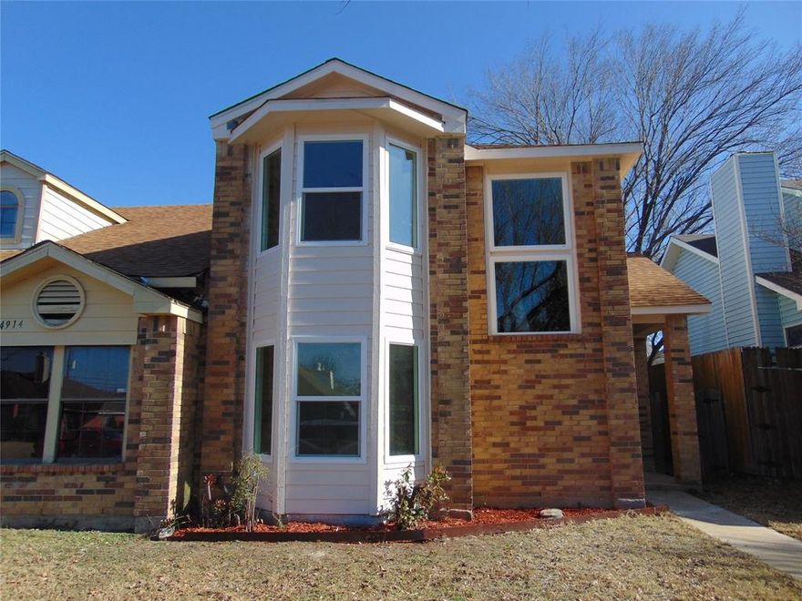 ALL UPDATED AND MOVE-IN READY!  SHOWS GREAT!  Freshly painted inside and out 2025. New roof 2025.  Kitchen is updated with new cabinets and new granite countertops 2025.  SS appliances and LED lighting, too!  Generous master suite has a c-fan, double vanity and a walk-in closet.  New carpet 2025.  New Low-E windows 2025 = Low bills for You!  Two car garage has opener.