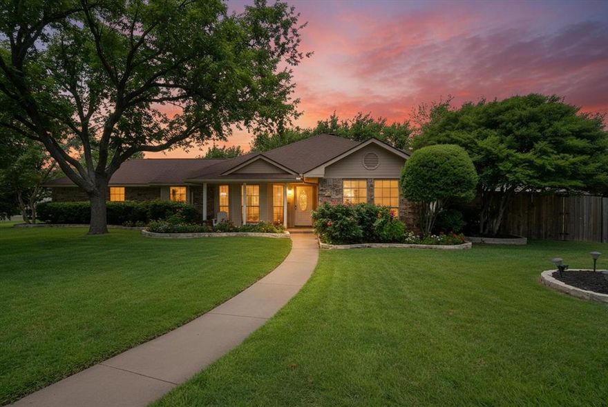 Welcome to this beautifully maintained 3-bedroom, 2-bathroom home tucked away on a quiet cul-de-sac in an established and highly desirable Cedar Hill neighborhood. From the moment you arrive, you’ll appreciate the inviting curb appeal and welcoming atmosphere. Step inside to a spacious living room filled with warmth and character, featuring a cozy wood-burning fireplace and ample room for comfortable seating and entertaining. Whether you're hosting guests or enjoying a quiet evening at home, this space offers flexibility and comfort. The formal dining room is perfectly suited for holiday gatherings, dinner parties, and memorable family meals. The kitchen is thoughtfully designed with a window overlooking the front yard, allowing natural light to pour in while you cook. With plenty of room to move around,  and generous cabinetry this kitchen is both practical and inviting. The adjoining kitchen nook provides the perfect spot for everyday meals, morning coffee, or homework time with the family. The primary suite is a true retreat, complete with an elegant tray ceiling, a spacious walk-in closet, and a private ensuite bathroom featuring a large walk-in shower. Enjoy the added luxury of direct access from your bedroom to the backyard—perfect for stepping outside to enjoy fresh air in the mornings or unwinding in the evenings. A second access point from the living room leads to a private courtyard area, offering yet another peaceful space to relax. The backyard is truly an outdoor oasis designed for both entertaining and everyday enjoyment. An expansive wood deck sets the stage for gatherings, while the covered patio provides shade and comfort year-round. Take a dip in the pool, host friends at the outdoor bar, or cook meals in the outdoor kitchen area. With additional green space for pets, play, or gardening, this backyard offers endless possibilities. Homes with this much character, space, and outdoor living potential rarely become available in such a prime location.