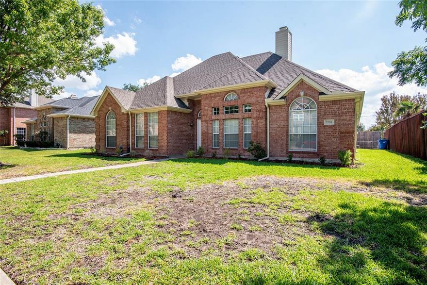 Wonderful 4beds, 2 baths in Garland ISD near Lake Ray Hubbard! Nice open floor plan with 2 living and 2 dining areas. Brick fireplace accents the light & bright family room. Island kitchen includes a built-in microwave, dishwasher, disposal and gas cooktop with separate oven. Bay windowed master suite features a sitting area, his n' hers sinks, garden tub with separate shower and walk-in closet. Fenced backyard with covered patio, rear entry garage, alarm system, ceiling fans and more!