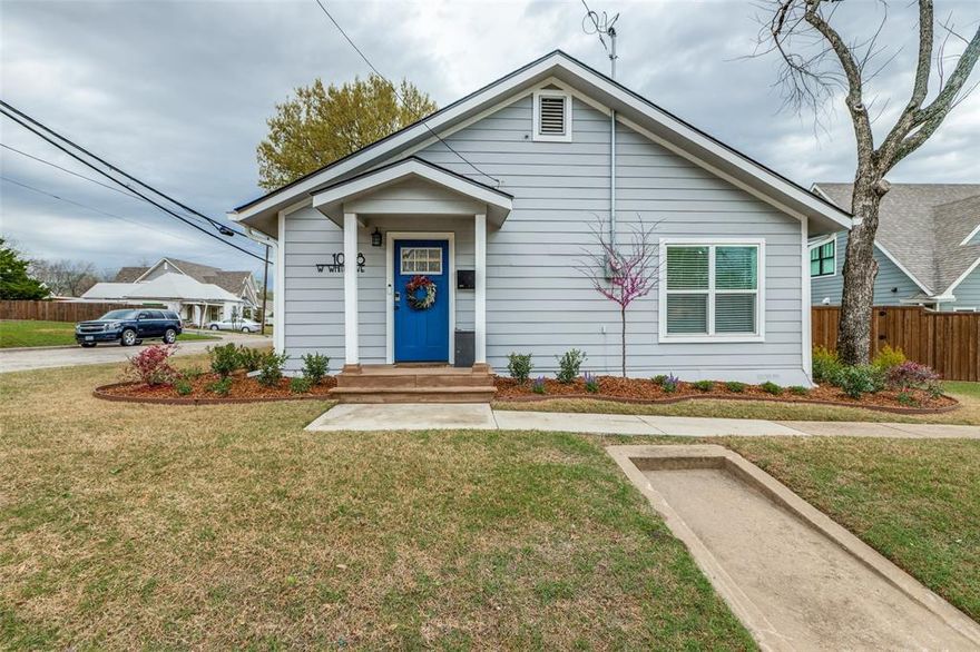 Adorable restored downtown McKinney mid century cottage.  Just outside of historic district rules restrictions, but still within five minutes of the amazing downtown entertainment offerings. Great for starting families and air b n b! Large master, one secondary also able to accommodate a King size bed, other secondary a Queen.  Remodeled kitchen, baths, and beautiful newly remodeled laundry mud room. Over $130k updates since last purchase including roof, 6ft Cedar fence with remote entry to side driveway, detached 2 car garage with electric and remote entry, sod, sprinkler system, beautiful flower beds (with space for your own touches), top of the line AC and furnace, 6 inch gutters, french drains, tankless gas water heater, and more!  Custom 6 seat Bullfrog hot tub INCLUDED!!!