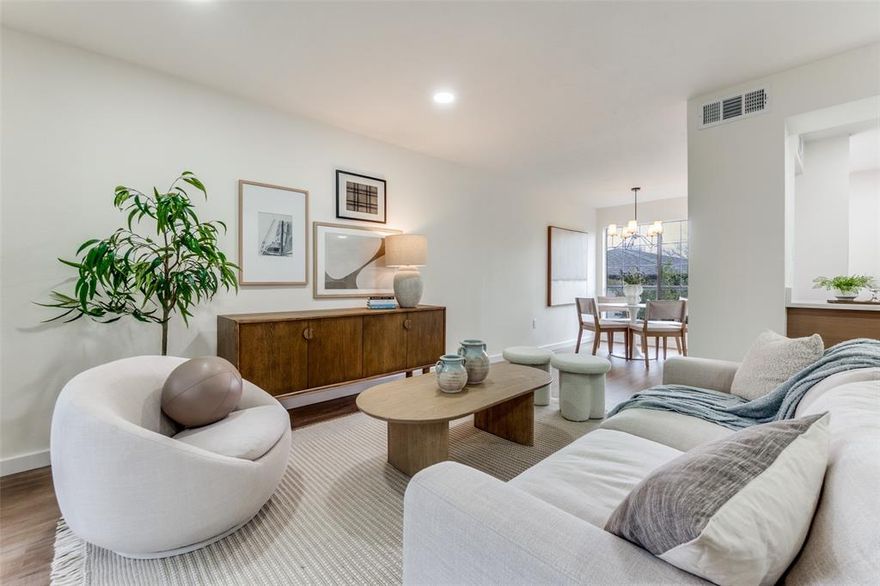 Set in a great location with easy access to some of the neighborhood’s best bars and restaurants, this completely reimagined two-story one bedroom condo offers a fresh take on city living. Fully gut renovated by Heights Homes, this property stands apart from you typical cookie cutter flip, with all new plumbing and electrical, an in unit washer dryer, luxury vinyl flooring throughout, and thoughtful design choices that feel modern, intentional, and timeless.
The first floor features a private bedroom retreat and a brand new bathroom with a sleek walk-in shower. Upstairs, the open-concept living, dining, and kitchen space is filled with natural light and surrounded by treetop views, giving the home a true “treehouse in the city” vibe. The kitchen shines with white oak cabinetry, quartz countertops and backsplash, and clean, minimalist finishes that feel warm and elevated.
A spacious private patio extends the living space outdoors, perfect for morning coffee, hosting friends, or winding down at the end of the day.
Located in a boutique, well-maintained community of only seven units, this condo offers privacy, character, and a sense of ownership rarely found in larger complexes.
Move in ready, stylish, and unique. This is city living done right.