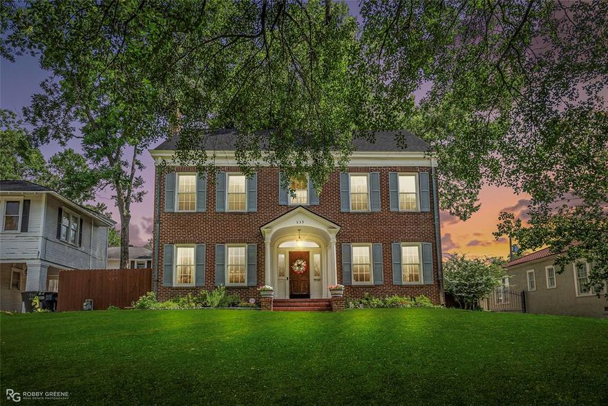 Gorgeous Colonial home located in the heart of South Highlands - this beautifully preserved home perfectly blends Southern charm with modern upgrades. Inside, you’ll find 4 bedrooms, 2.5 baths, and a flexible bonus room ideal for an office, nursery, or guest space. Tall ceilings, original hardwood floors, and natural light throughout give the home a warm and welcoming feel. The living and dining areas offer an open flow that makes everyday living and entertaining simple. The kitchen is functional and inviting, with ample cabinetry, updated appliances, and a layout that keeps everything within reach. The primary suite features an en-suite bath and additional space that offers flexibility to fit your needs. The two additional bedrooms are well lit and comfortable, with easy access to a full hall bath. A half bath and dedicated laundry room complete the interior layout. Notable upgrades include a new architectural roof (2024), new outside air condenser replaced in 2022, and a tankless water heater—all major improvements that offer comfort and peace of mind. The detached two-car garage is a rare feature for the area and adds extra storage or workspace. Outside, enjoy a manageable yard with space to relax, garden, or entertain featuring a lovely vegetable garden for fresh, farm to table produce. The inviting front porch is the perfect spot for morning coffee or evening unwinding. Just blocks from Norton Art Gallery, Betty Virginia Park, C.E. Byrd and some of Shreveport’s most-loved restaurants and shops, this home offers a lifestyle rooted in charm and convenience. If you’re looking for a move-in-ready home with character, updates, and location—this is it. Schedule your private showing today!