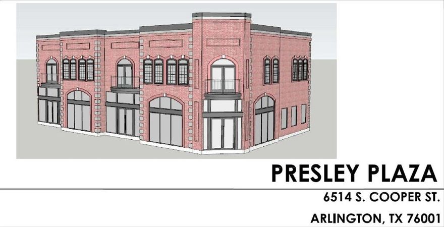 UPDATE:  FULL 57 page blueprint plans ($90K value) for building on the land will be provided to new owner!    
The building is 2 levels, and is comprised of approximately 4300 sq ft 1st floor, and 4300 st ft 2nd floor, for a total space of 8600 sq ft.

All of the planning has been done, including ADA compliance, HVAC needs, and much more.

Located in the heart of S.Cooper St., this approximate acre of land is where growth is taking place in the city of Arlington.  The beauty of newly built shops attract customers and businesses alike to the area.

The land's use is versatile, with the much coveted zoning of NC Neighborhood Commercial, which means the land can be used for a mix of commercial business, and living space on upper floors.