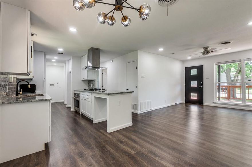 Discover this fantastic Dallas home at 2817 Andrea Dr, nestled in a welcoming neighborhood with a charming extended cedar porch perfect for relaxing outdoors. Every window and door has been replaced with care, including a stylish front door with keyless entry, and the property features a new driveway, a roof from 2017, a 2019 HVAC system, a 2018 hot water heater, along with new electrical wiring and plumbing, ensuring everything is in excellent condition. The oversized carport provides extra storage, complemented by a shed at the back, while the large backyard offers plenty of space for outdoor activities. Inside, an open floor plan showcases durable vinyl plank flooring, modern finishes, stylish fixtures, and contemporary lighting, with ceiling fans with remotes in all rooms for added comfort. The bathrooms feature a dual master vanity and a fully enclosed glass shower, and the master suite includes his-and-her closets. The kitchen is equipped with a gas cooktop, modern cabinets, and appliances, making it ideal for cooking and entertaining. Located in a peaceful, no-HOA neighborhood, this move-in ready home combines thoughtful updates with endless potential and a warm, inviting atmosphere. Just minutes from downtown Dallas, you'll be at the center of world-class dining, vibrant shopping, top-tier entertainment, and all the amenities that make the city great—bringing the best of Dallas right to your doorstep. Don’t miss your chance to own this prime location—schedule your showing today and start living the Dallas lifestyle you deserve!