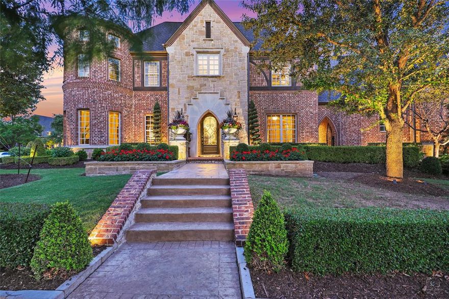 Experience perfection w-unparalleled luxury in this exquisite custom home in the prestigious,guard-gated Newman.Situated on a .41+ acre corner lot,this residence features a stunning pool,outdoor kitchen, & a spacious four-car swing garage.W-6 bedrms & 6 and a half bathrms,this home boasts high-end amenities,incldng crown moldings, select hardwds & exotic granite. The grand entry showcases custom iron staircase,while the gourmet kitchen is equipped w-commercial-grade applncs,a wine cellar, a butler's pantry.The main level offers a study & two guest suites,including a private Casita off the Courtyard.The master ste overlooks a private backyard oasis w-a spa-like master bathrm & custom closet.Advanced home automation includes Control4, Lutron lighting & srrnd snd spkrs.Additional amenities include a laundry rm with a sink & built-in freezer & a mudbench area.GameRm & Media upstairs (or 6th bdrm).Immaculate gardens, & a supreme outdoor kitchen w-a swim-up bar, sundeck, waterfalls & turf