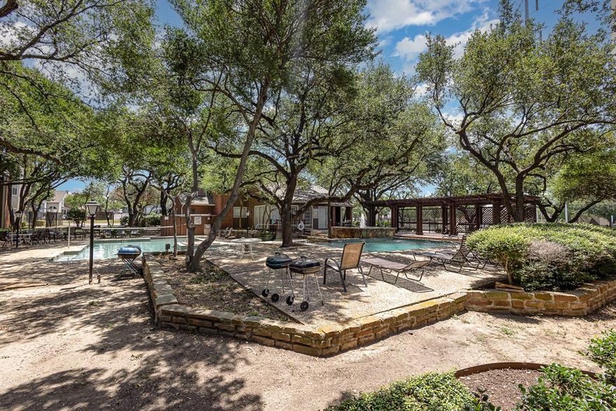 100 % financing available with 640 credit score or better. Cute ground level two bedroom and one bath with covered patio , fireplace, vinyl wood, new carpet, dining, living and walk-in closet. Gated community with pool. Nice community in a great location.