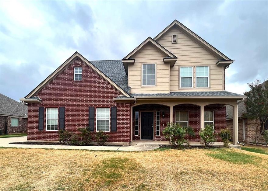 Welcome home to this charming 4 bedroom, 2.5 bath brick beauty situated on a spacious lot with plenty of room to spread out, including enough parking for a boat and RV. 
This two story home has neutral paint colors that provides a  warm, welcoming feel throughout. The kitchen offers granite countertops and plenty of workspace, perfect for everyday living and entertaining. With two family rooms, you’ll have flexible space to fit your needs—use one as a second living area, game room, or create the perfect home office.

The main living room is the heart of the home, highlighted by a beautiful stone, wood-burning fireplace—ideal for cozy evenings. Each of the four spacious bedrooms provides comfort and room to grow.
Located in highly sought-after Aledo ISD, this home is centrally positioned just minutes from Aledo Middle School, Aledo High School, and Vandagriff Elementary, making daily routines a breeze. You’ll also love being only a few minutes from Bearcat Park, as well as nearby restaurants, shopping, and everyday conveniences.  Fort Worth is a short drive into town.

This is the ideal blend of space, location, and lifestyle—don’t miss your chance to make it yours!   All info is deemed correct but please verify for accuracy.
****MUST READ PRIVATE REMARKS****  PARTIAL VA ASSUMABLE LOAN IS AN OPTION ------  PROPERTY IS CURRENTLY TENANT-OCCUPIED.  TENANTS WILL NEED 30 DAYS OR MORE TO VACATE AFTER THE OPTION PERIOD OR THE BUYER CAN SIGN A NEW LEASE WITH THEM ----------