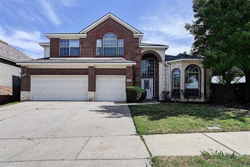 Space, comfort, and convenience come together in this beautifully updated 5-bedroom, 4-bath home in a highly sought-after North Fort Worth community within acclaimed Keller ISD. Offering 3,694 square feet of living space, this spacious and versatile floor plan features two large living areas, a dedicated office, and both the primary suite and a secondary bedroom and full bathroom on the first floor, ideal for multigenerational living or guest accommodations. The open-concept design flows seamlessly for everyday living and entertaining with abundant natural light, updated finishes, and generous room sizes throughout. Situated on an oversized quarter-acre lot, the backyard retreat offers a large covered patio, and plenty of space to relax, garden, or play. Recent updates provide peace of mind including roof replacement in 2023, full exterior paint in 2023, downstairs laminate flooring replaced in 2023, downstairs AC replaced in 2025, both water heaters replaced in 2026, Nest Wi-Fi thermostats installed, and plumbing fully tested and inspected. Interior improvements include fresh Sherwin Williams Agreeable Gray paint throughout, white ceilings, newly painted doors, trim, and cabinets, plus new upstairs carpet. Landscaping improvements have been completed with ongoing maintenance scheduled. Pest and termite inspections completed with no active termites found, and transferable warranty options available. Community amenities include a pool, jogging and bike trails, playgrounds, and scenic walking paths. Conveniently located near major highways, DFW Airport, TEXRail, shopping, dining, and entertainment, this exceptional home combines location, lifestyle, and value in one of Fort Worth’s most desirable neighborhoods.