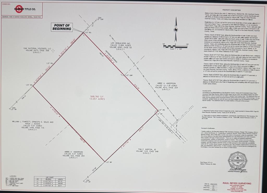 JNO C Hale, Tract 75.00: 13.057 Acres - Land