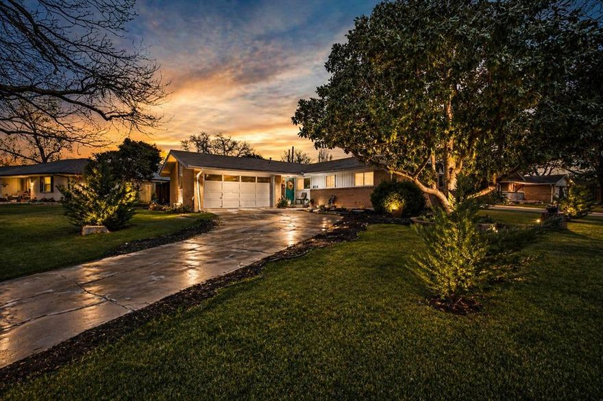 Modern updates. Timeless character. A location that keeps you connected.
Welcome to this beautifully reimagined mid-century home in the heart of Richardson, perfectly positioned on an oversized lot with the space and flexibility today’s buyers want most. Offering 3 bedrooms, 2 bathrooms, and 1,341 square feet, this move-in ready residence blends clean design, thoughtful upgrades, and everyday comfort. The open-concept floor plan creates effortless flow between the living, dining, and kitchen spaces, making it ideal for quiet nights at home or entertaining guests.The kitchen delivers both style and function with granite countertops, crisp white cabinetry, stainless steel appliances, and a generous breakfast bar designed for gathering, dining, or your morning routine. More than $50,000 in recent improvements elevate the experience throughout the home, including updated flooring, fresh interior paint, modern lighting, and refined finishes that create a polished, cohesive feel. Both bathrooms have been refreshed with updated vanities and fixtures for a clean, contemporary look. Step outside and discover one of the property’s biggest advantages: an expansive backyard with room to entertain, garden, play, or create the outdoor retreat you’ve always wanted. Mature trees and established landscaping add warmth, privacy, and lasting curb appeal. Located minutes from major highways, shopping, dining, and UT Dallas, this home also offers access to highly regarded Richardson ISD. A better move in one of Richardson’s most established locations.