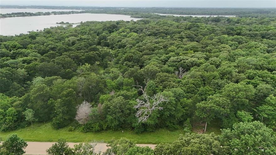 Stunning 2.25-acre lot with approximately 233 feet of platted water frontage, surrounded by mature trees and tucked into the scenic Oakmont community. Enjoy the serenity of nature alongside community perks like a pavilion, fire pit, and picnic area. Underground utilities and high-speed internet are available.
 Restricted to site-built homes with at least 1,800 sq ft HVAC living space and an attached 2-car garage. Guest homes allowed with Architectural Committee approval and similar exterior design. Setbacks: 75' front, 20' side, and 25' rear. Fences allowed with committee approval. Must comply with Mabank building codes; some lots may require variances.