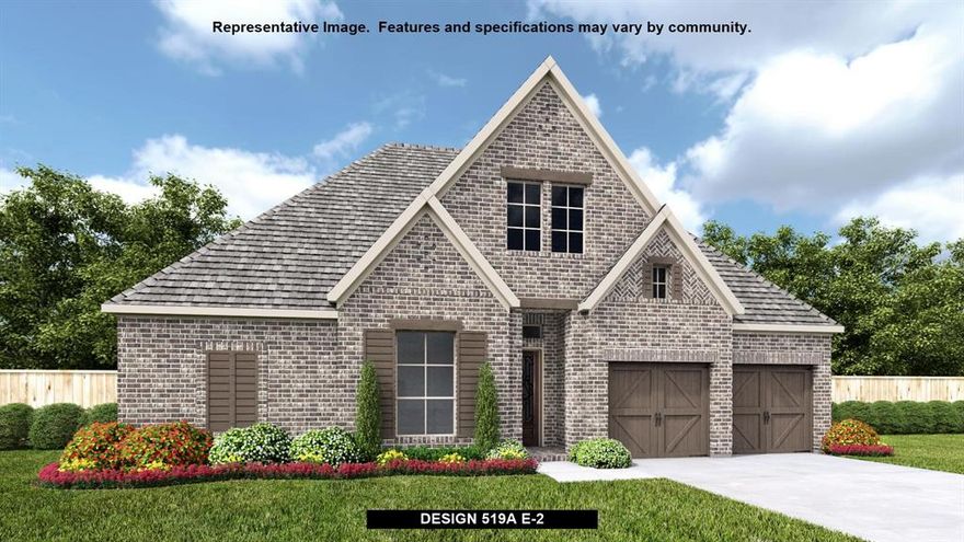 BRITTON HOMES NEW CONSTRUCTION! Entry welcomes with 12-foot ceiling. Open family room features wall of windows and a fireplace. Kitchen hosts generous island with built-in seating space. Adjoining dining area features two walls of windows. Game room with French doors just off family room. Primary suite includes bedroom with 14-foot ceiling. Double doors lead to primary bath with dual vanities, garden tub, separate glass-enclosed shower and two large walk-in closets. A guest suite and Hollywood bath add to this spacious four-bedroom home. Extended covered backyard patio. Mud room off three-car garage