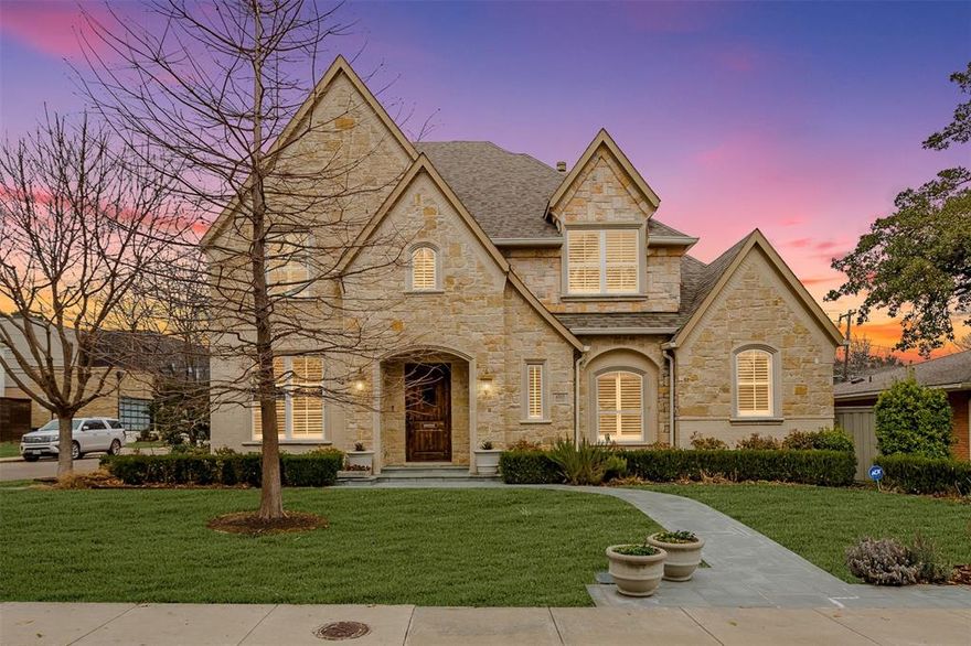 SPECTACULAR 5 BDRM, 5 BATH In LAKEWOOD!! AMAZING HEATED POOL W Fountains & Water Chiller! ISLAND KT W WHITE CABINETRY, Vent Hood, DBLE Wolf Ovens & Asko Dishwasher Overlooks Family Room W Fireplace & Windows To Back Yard! Butler's Pantry W Walk-In Pantry!  HARDWOOD FLOORS, Vinyl Windows, PIER & BEAM Foundation, Foam Insulation, & Large Covered Back  OVERSIZED YARD AREA W GATE ACROSS DRIVEWAY! Downstairs PRIMARY BDRM has SITTING AREA & Bath W WIC & Tub + Shower.  Second Downstairs BDRM is Utilized as Study!  DR Has Views to Front Yard!  STUNNING FOYER W Winding Staircase Leading to 3 BDRMs, GAME ROOM (W Bar & Fridge) + MEDIA ROOM!  14 X 13 Balcony Off GMRM W Views To Backyard & Pool!  Spacious Rooms! Plantation Shutters! Solid Core Doors.  Utility Room Has Sink & Drip-Dry Area. Beautifully Landscaped Yard!  OVERSIZED GARAGE! Mosquito Nix System!  Two Blocks To LAKEWOOD ELEMENTARY & LAKEWOOD PREPARATORY SCHOOL!! Minutes to St. Thomas Aquinas Catholic School! Minutes to WHITE ROCK LAKE!