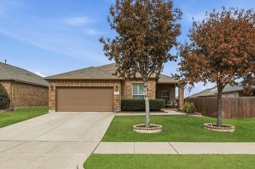 Welcome to 448 Spring Drive, a beautifully maintained 4-bedroom, 2-bath home offering thoughtful upgrades, flexible living spaces, and true everyday comfort. Designed with an open-concept layout, the spacious kitchen is the heart of the home, featuring granite countertops, stainless steel appliances, abundant cabinetry, and an eat-in dining area that flows seamlessly into the living room, perfect for entertaining or relaxed evenings at home. Wood floors and plantation shutters add timeless character and warmth throughout the main living areas.

The versatile floorplan includes a dedicated dining room that can easily function as a second office or flex space.  Split guest bedrooms are thoughtfully positioned away from the private primary suite, creating a comfortable retreat at the end of the day. The primary suite features dual sinks, a garden tub, separate shower, and a spacious walk-in closet. The laundry room has been upgraded with custom built-in cabinetry, adding both style and function.

Outdoor living is just as inviting, with a charming covered front porch perfect for morning coffee, plus a covered back patio and extended open patio overlooking the backyard, ideal for relaxing or hosting friends and family. This home blends smart design, tasteful upgrades, and everyday livability in one beautiful package. Move-in ready and waiting for its next chapter!