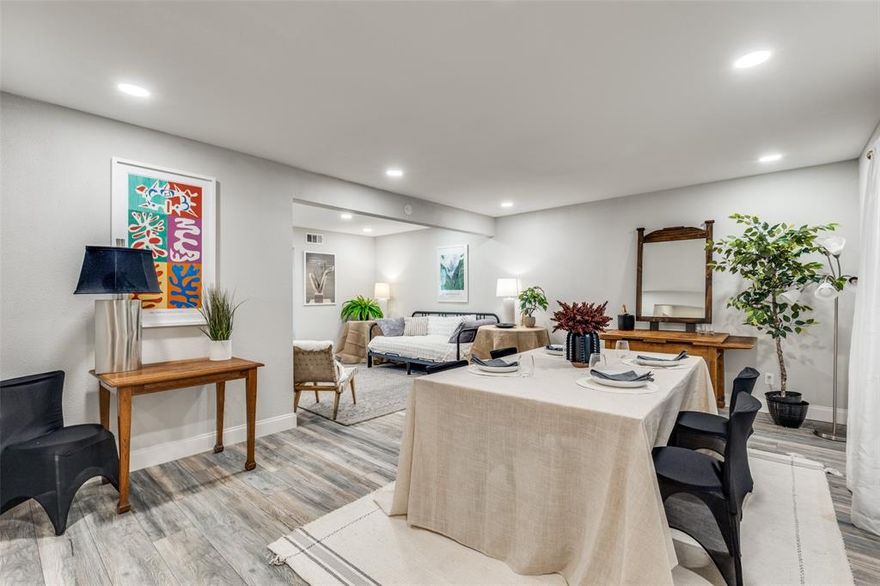 Beautifully updated end-unit condo in a highly walkable location! Featuring two generous living areas with the option to convert one into a third bedroom or office, this home offers both flexibility and comfort. All appliances convey for a seamless, turnkey experience. Not to mention the brand new HVAC system!! Great for first-time buyers and investors alike. Conveniently located in walking distance to SMU, Central Market and Milo's! Updated community pool is one of the largest in the area and great for entertaining. One reserved parking spot for convenience to the unit. Water, sewer and valet trash twice a week included in HOA fees.