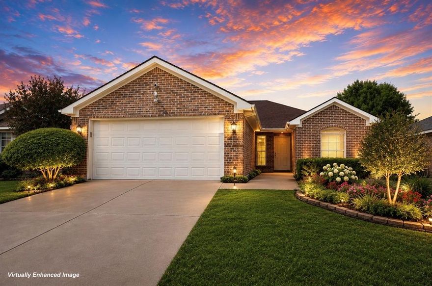 This well-maintained 3-bedroom, 2-bath brick home backs to a greenbelt, making it ideal for kids, pets, and anyone who enjoys added privacy and open space. Step through the backyard gate and enjoy room to play or unwind. The home features new windows, a roof replaced in 2023, and an HVAC system only 5 years old, along with a wood-burning fireplace, window coverings throughout, beautiful hardwood kitchen cabinetry with ample storage, under-cabinet lighting, and newer Frigidaire appliances; the oven appears barely used. The primary suite includes a garden tub and separate shower. Additional highlights include a fully fenced backyard with storage shed, gutters around the entire home, storm doors on both front and back, and a garage with built-in workbench and cabinetry. Located on the west side of Fort Worth with easy access to I-30 and Loop 820, and just minutes from Starbucks and QuikTrip, with Chuck Silcox Park across the street featuring a playground just steps away. Planned 2026 improvements include expanded walking paths, benches, and covered picnic areas, along with a dedicated Facebook page to stay up to date on park events and updates.