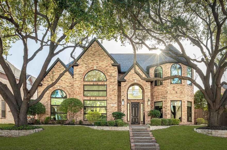 This gently lived in and completely updated home in the heart of Plano is a must see! This beautiful home offers an open kitchen, casual dining and living area, and features four spacious bedrooms and four full baths. The home has white oak hardwood floors in the formal areas of the first level and in all the bedrooms.  The first level living areas feature tasteful contemporary colors.  The kitchen has fully updated white cabinets, quartz countertops, and stainless-steel appliances.  The living area features a gas log fireplace with a full slab marble face.  The elegant primary bedroom has a view of the patio and the pool, and offers a see-through fireplace to the beautifully updated primary bath.  Interior finishes are excellent with Hunter Douglas blinds, soaring ceilings, an abundance of crown molding, and upgraded light fixtures and ceiling fans throughout.  The private back yard pool area is surrounded on three sides by the home and the beautiful pool and spa with a water feature can be seen from rooms thorough the home.  Updates include white marble and oak hardwood flooring throughout, tile in all the wet areas, lights and fans, quartz countertops in the kitchen, a one piece marble slab for the fireplace surround, Lennox HVAC (3 zones) in 2018, tankless hot water heater, all 53 windows replaced in 2018, exterior paint 2019, new pool plaster and new pool pumps 2018 & 2020, fresh interior paint throughout the entire home in 2023.  The location is excellent, near the Dallas North Tollway, Preston Road, and the George Bush Tollway for an easy commute.