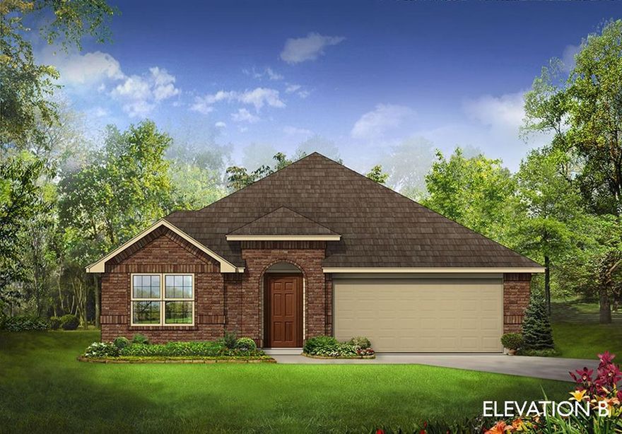 New Build Est. Complete August 2023! Redbud plan by Bloomfield features 4 large bedrooms and contemporary design elements. Open & airy combined living, dining, and kitchen with plenty of natural light and beautiful Wood-look Tile Flooring throughout common areas. The kitchen is a stunner and made for gathering with a large center island perfect for barstools, Quartz counters, flat-panel cabinetry with pulls, upgraded backsplash, and gas cooking on SS appliances with a matching Glass Vent Hood. The Primary Suite is tucked into the back corner with windows looking out to the backyard and a polished ensuite! Thoughtful features and well-selected upgrades throughout including upgraded tile & carpet, Covered Rear Patio added with a Gas Drop, custom front door, Laundry room near the garage with hall tree, blinds, gutters, and multiple energy-efficient elements! Visit Bloomfield at Arrowbrooke to tour this home today.