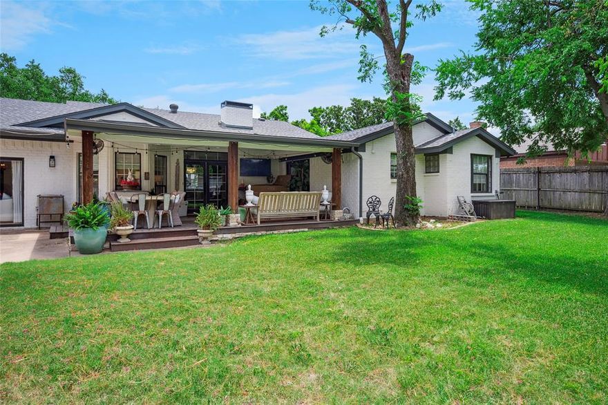 This home is a charming 4 BR 3 full bath remodeled home right in the heart of Brookhaven Country Club. Walls were removed to open the Living Areas to the Kitchen. The light filled dining & living rooms have a woodburning gas fireplace & vaulted ceiling with lovely wood beams.The kitchen boasts of cabinets to the ceiling, all replaced stainless steel appliances including gas cooking, double ovens & an apron front farm sink. Enjoy gathering around the kitchen island that stars quartzite  countertops. Off the kitchen is a traditional breakfast room for additional seating & great when entertaining. The primary bedroom at the back of the home is very private & large enough for a sitting area, with ensuite spacious bath complete with separate, soaking tub & walk-in shower. This BR also has its own entrance to the attached covered deck overlooking the backyard. The third living area is a spacious den overlooking the backyard & has been floored in wall-to-wall seagrass carpet for easy care & durability. This room with a bonus walk-in closet covered by antique English shutters, could easily be a flex space for workout room, home gym, or kids playroom. Off of this space is a guestroom & adjoining full bath, private for guests & perfect for a mother-in-law suite. On the east side of the home  there are 2 more bedrooms with a J&J bath in between. Additionally, there is a designated home office & a laundry room complete with additional pantry storage. This home has been thoughtfully designed with LED lighting, custom designer wallpapers throughout, handscraped real hardwood floors & custom roman shades in many areas. Do not miss out on thiis happy home! 2 REFRIGERATORS, WASHER & DRYER STAY.  A list of the many updates (Plumbing, roof, gutters, AC, window treatments, doors, appliances, electrical, lighting, flooring, Baths, Kitchen cabinets & Breakfast bar-island, interior & exterior painting, landscaping, & storage room, is in the transaction desk section.)