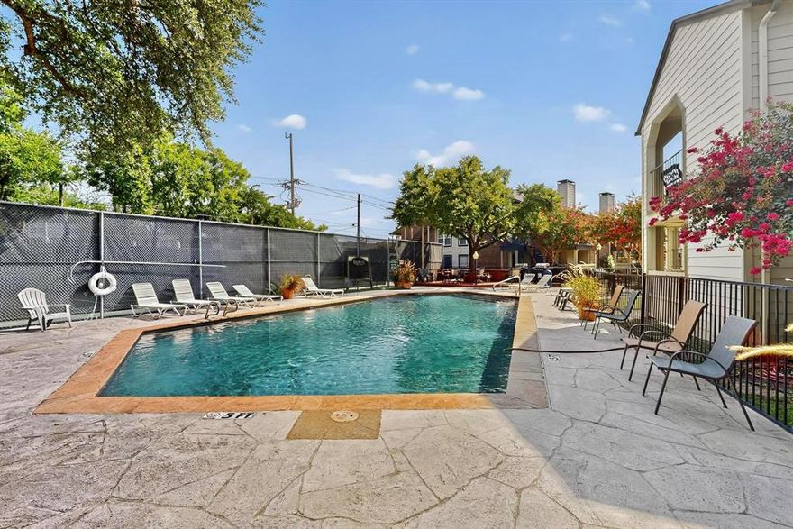 Spacious first-floor unit in the vibrant Woodhaven Condominiums community, adjacent to The Clubs at Prestonwood in a highly convenient North Dallas location! Featuring an open floor plan with great natural light, a central fireplace & private patio space. Updated laminate floors in the living room. Living flows into the dining area & kitchen complete with SS appliances, granite countertops, breakfast bar & ample cabinet storage. Utility room with more built-in storage is tucked away right off the kitchen. Both the bedroom & bathroom have dual access points (great for maintaining privacy when entertaining guests), plus not one but TWO large closets. Offering a perfect blend of privacy & convenience, just minutes from Village on the Parkway, Addison Circle & major highways—including the Dallas North Tollway, George Bush & I-635—for effortless access throughout the metroplex. Ideally located, it’s only 8 minutes to Addison Airport, 20 minutes to Love Field & 23 minutes to DFW International. Community amenities include a salt water pool, tennis court & pickleball court, plus a lower monthly HOA.