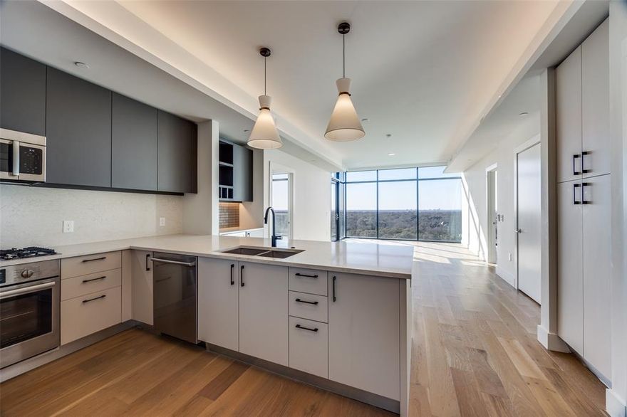 Introducing 8119, brand-new luxurious high rise rentals zoned to Highland Park ISD. 8119 is redefining rental living with tasteful finishes and hospitality services offering meticulously designed one bedroom, two-bedroom apartments, along with stunning Penthouses. Each residence boasts breathtaking views, premium finishes, and an abundance of natural light. Interiors include refined finishes, custom cabinetry, floor to ceiling windows, spacious layouts and customizable walk-in closets. There are also exceptional amenities and services, which have been thoughtfully curated to ensure that every aspect of your lifestyle is catered, offering unparalleled comfort, luxury, and convenience. Amenities include rooftop private dining, pool deck with skyline views, rooftop bar and lounge, boutique fitness center, yoga lawn, putting green, pickle ball court, resident library, infrared sauna, 24 Hour Concierge, valet services and private storage.