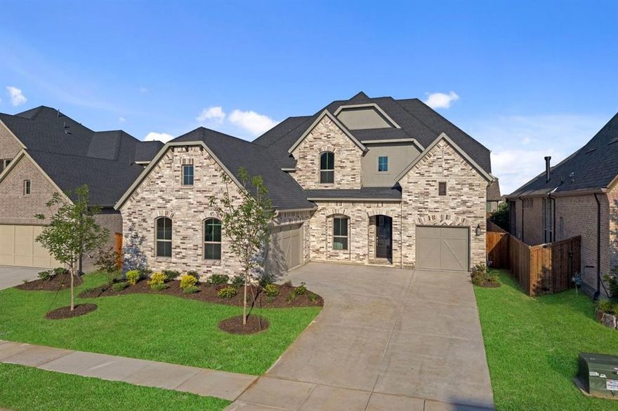 MLS# 21141405 - Built by Coventry Homes - Const. Completed May 22 2026 ~ Step into luxury with this stunning Coventry Homes design in the master-planned community of Sandbrock Ranch in Aubrey, TX. This impressive 5-bedroom, 4.5-bath home features an open-concept layout with a spacious living room highlighted by a show-stopping fireplace, perfect for everyday living and entertaining. The gourmet kitchen shines with a large island and designer finishes, while the private primary suite offers a true retreat with a spa-inspired bath and oversized walk-in closet. Enjoy outdoor living on the Texas-sized covered patio, plus the added convenience of a 3-car garage. Residents have access to resort-style amenities including a pool, fitness center, scenic trails, and tranquil ponds. Schedule your tour today!