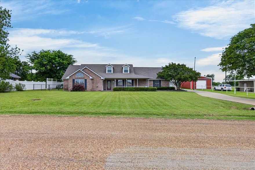 Beautiful brick home in the heart of Mabank, TX, just minutes from Cedar Creek Lake with easy access to Hwy 175. This 3 bedroom, 2.5 bath home features a functional layout with a formal dining area and a custom kitchen with granite countertops and ample cabinetry. Spacious living areas ideal for everyday living and entertaining. Enjoy a private backyard oasis with a pool, sun deck, and plenty of space for outdoor gatherings bbq. Property also includes a separate house 1 bed, 1 bath with open living and kitchen perfect for a mother-in-law suite, guest quarters, or potential rental income. Conveniently located near public boat ramps, dining, and entertainment. VA Assumable Loan