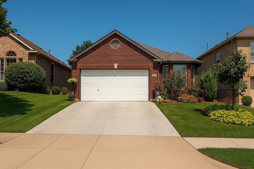 Beautiful updated and well-maintained, this 3-bed, 2-bath home is in North Fort Worth’s Sterling Creek with access to Keller ISD. Move-in ready and smartly priced, it features hardwood floors in most of the home (including the kitchen), stainless steel appliances,gas range,tile backsplash, and a sunny bay-window breakfast nook. A bank of living-room windows fills the space with natural light. Minutes to shopping, dining, and major commuter routes