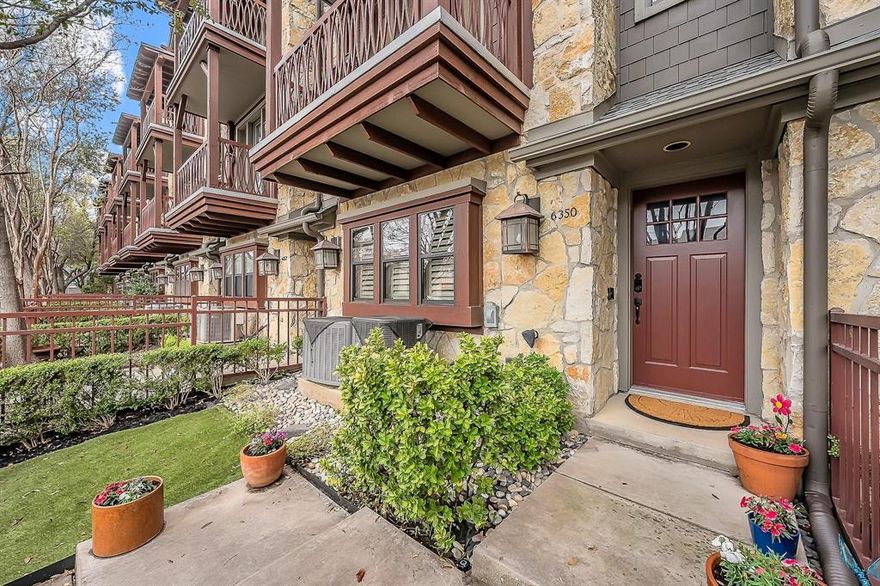 Located within a private gated community in one of Dallas’s most convenient areas, this beautifully updated three-story townhome offers an exceptional blend of privacy, modern upgrades, and true lock-and-leave living. The community has recently undergone over $500,000 in exterior enhancements and features a well-maintained pool, creating a fresh and inviting environment.

The open-concept second floor is thoughtfully designed for both everyday living and entertaining, showcasing rich hardwood floors, plantation shutters, custom built-ins, recessed lighting, and access to a covered private balcony surrounded by mature trees. The kitchen is equally impressive, featuring granite countertops, stainless steel appliances, a large island with breakfast bar, walk-in pantry, wine fridge, trash compactor, and a built-in warming drawer—ideal for hosting.

The spacious primary suite offers vaulted ceilings, a private balcony, dual custom walk-in closets, and a luxurious ensuite bath complete with a jetted tub, stacked-stone shower, and dual vanities. A first-floor bedroom with a full bath provides flexibility for guests, a home office, or study, while the third bedroom also includes its own private bath.

Additional highlights include detailed plaster walls, a six-speaker in-ceiling sound system, wired AV cabinet with Bluetooth, mounted TVs, and included washer, dryer, and refrigerator. The home is also equipped with a Nest thermostat, Brinks digital security system, Culligan whole-home reverse-osmosis triple-filtered water system, a fenced front yard, and a two-car attached garage.

Ideally located just minutes from Highland Park, Oak Lawn, UT Southwestern Medical Center, Love Field, Downtown Dallas, and major highways, this home offers both convenience and comfort in a highly desirable setting.