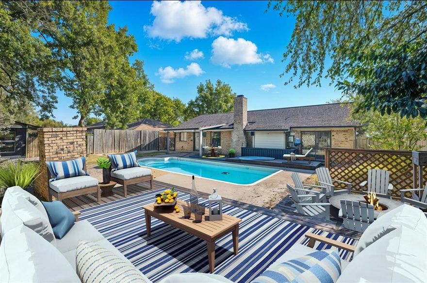 GUARANTEED BEST MOVE IN READY HOME WITH A POOL AND FANTASTIC SCHOOLS FOR THIS PRICE! Need a lower interest rate? NO PROBLEM! With an acceptable offer the seller is willing to contribute to a rate buy down. This home has everything you need! Welcome to your dream retreat—where fresh updates meet laid-back luxury in one of Arlington’s most sought-after communities with award-winning schools!
Step inside to discover new carpet and fresh paint throughout, with that new home smell that sets the stage for effortless move in. The expansive living room boasts vaulted ceilings, a cozy fireplace, and plenty of natural light. The eat-in kitchen is a true standout! This kitchen features an abundance of beautiful cabinetry, sleek granite countertops with tile backsplash, and builtin microwave. The refrigerator stays! It offers ample space to gather, cook, and entertain. One of my favorite features is the pass thru window for backyard entertaining. The kitchen sink window gives a fantastic view of the pool and entire yard, so you never feel left out of the party.
The primary suite offers a peaceful escape with large vanity, generous closet space, and private access to the patio—perfect for morning coffee or a nightcap under the stars. The secondary bedrooms are both a nice size and have ample closet space. But where this home really shines is outside. Your private backyard oasis includes a built-in pool and hot tub, three oversized decks, a built-in grill, covered patio, and even a storage shed—everything you need for Texas-sized entertaining, year-round relaxation, or the perfect summer staycation. All of the decks have been recently restained.The hardscape is taken care of, now it's just waiting for you to make it pretty with new plants and relaxing outdoor furnishings.
With three spacious bedrooms, two full baths, and a layout that blends indoor comfort with outdoor charm, this home checks every box.It's your opportunity to have a steal of a deal in Arlington!