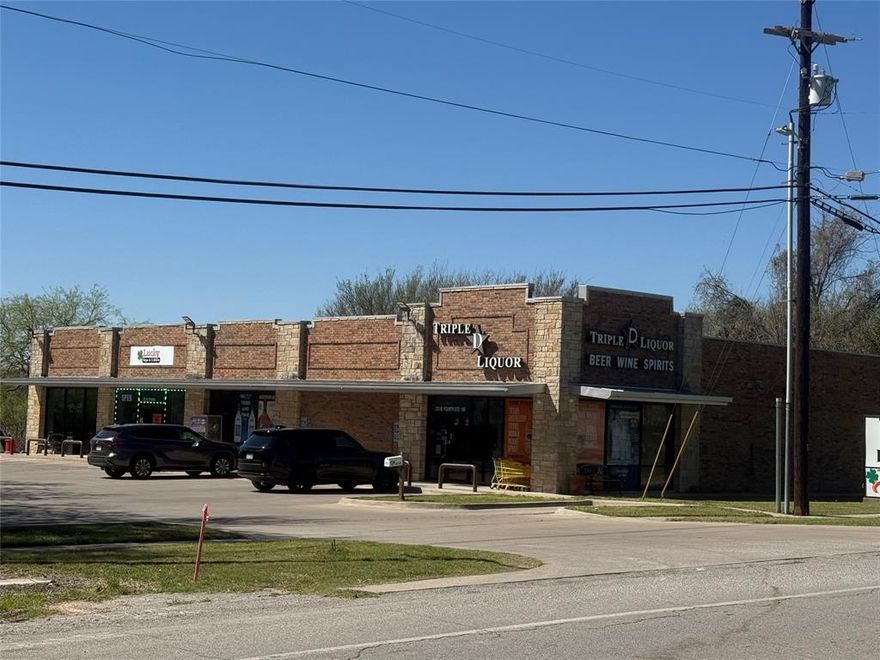 Seize a rare opportunity to own, a premier high-traffic retail space located on 4th St. This unbeatable location in one of the city's most active commercial corridors. The property has been thoughtfully maintained and recently refreshed, featuring a clean, open-concept layout, modern shelving, and a massive cooler wall designed for high-volume sales. The owner is using 2 units but it could be up to 5 units. With exceptional visibility and dedicated on-site parking, the storefront offers easy accessibility for the consistent flow of daily commuters and local regulars alike. If you are seeking a high-value real estate asset in a rapidly growing North Texas market, this property delivers. Positioned for continued growth, Triple D Liquor is ready for its next chapter of success. High-visibility frontage on W 4th St with easy access to main thoroughfares.