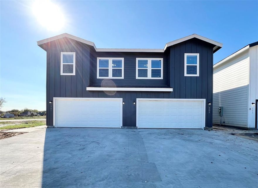 Welcome to this brand-new duplex in the heart of Burleson, featuring a beautifully designed 3-bedroom, 2.5-bath layout. This home boasts a thoughtful floor plan with modern finishes, granite countertops, luxury vinyl plank flooring, and stylish details throughout. Upstairs, you’ll find two spacious bedrooms with plush carpeting and generous closet space. The primary suite offers a large walk-in closet and an ensuite bathroom complete with a double vanity and private water closet.

Set on a spacious lot with plenty of green space, the property provides a peaceful and inviting atmosphere. Residents will enjoy convenient access to nearby shopping, dining, schools, and major employers, along with easy connectivity to Fort Worth and surrounding areas via nearby highways. With its contemporary design and prime location, 3501 E Renfro St delivers comfort, convenience, and exceptional modern living in Burleson.
*$100 water charged to tenant every month
*water held in HOA name